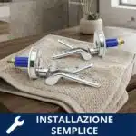 Cerniere regolabili per copriwater in legno fissaggio dall’alto cromate con gomma e dado ad espansione - immagine 3