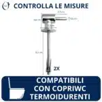 Cerniere fisse S274K per copriwater termoindurenti fissaggio dall'alto - immagine 2