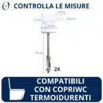 Cerniere fisse N089K per copriwater termoindurenti fissaggio dall'alto - immagine 2
