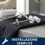 Cerniere fisse N089K per copriwater termoindurenti fissaggio dall'alto - immagine 3