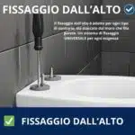 Cerniere fisse N089K per copriwater termoindurenti fissaggio dall'alto - immagine 4