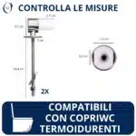 Cerniere fisse Atlas per copriwater termoindurenti fissaggio dall'alto - immagine 2