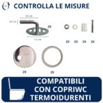 Cerniere regolabili Orbit per copriwater termoindurenti fissaggio dall'alto - immagine 2