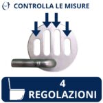 Cerniere regolabili Orbit per copriwater termoindurenti fissaggio dall'alto - immagine 3