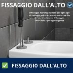 Cerniere fisse Soft Close Hammer per copriwater termoindurenti fissaggio dall'alto - immagine 5