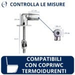 Cerniere fisse Soft Close Hammer per copriwater termoindurenti fissaggio dall'alto - immagine 2