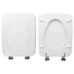 Copriwater Novecento Pozzi Ginori legno rivestito in resina poliestere bianco