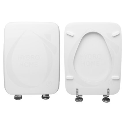 Copriwater Novecento Pozzi Ginori legno rivestito in resina poliestere bianco