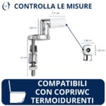 Cerniere regolabili Hammer per copriwater termoindurenti fissaggio dall'alto - immagine 2