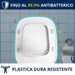 Copriwater One Rak Ceramics Slim Soft Close termoindurente bianco come originale - immagine 3