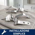 Cerniere per copriwc Conca in legno inclinate in acciaio - immagine 3