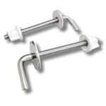 Cerniere fisse Kratos per copriwater termoindurenti fissaggio dal basso