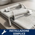 Cerniere fisse Kratos per copriwater termoindurenti fissaggio dal basso - immagine 4