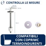 Cerniere fisse Kratos per copriwater termoindurenti fissaggio dal basso - immagine 2
