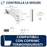 Cerniere fisse Eagle interasse largo per copriwater termoindurenti fissaggio dall'alto - immagine 2