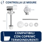 Cerniere regolabili Soft Close Eco per copriwater termoindurenti fissaggio dal basso - immagine 2