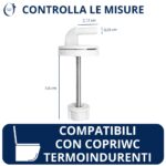 Cerniere regolabili Snow per copriwater termoindurenti fissaggio dal basso - immagine 2