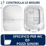 Copriwater Q3 Pozzi Ginori termoindurente bianco Come Originale - immagine 2