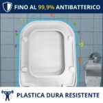 Copriwater Q3 Pozzi Ginori termoindurente bianco Come Originale - immagine 3