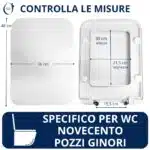 Copriwater Novecento Pozzi Ginori Soft Close termoindurente bianco Come Originale - immagine 2