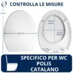 Copriwater Polis Catalano termoindurente bianco come originale - immagine 2