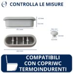 Kit paracolpi in gomma per copriwater termoindurente multi spessore - immagine 2
