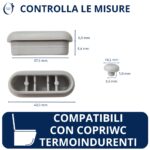 Kit paracolpi in gomma per copriwater termoindurente multi spessore - immagine 3