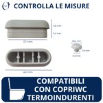 Kit paracolpi in gomma per copriwater termoindurente multi spessore - immagine 4