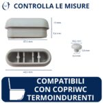 Kit paracolpi in gomma per copriwater termoindurente multi spessore - immagine 5