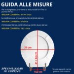 Copriwater Originale Neoclassica Sbordoni a terra legno rivestito in resina poliestere bianco - immagine 3