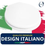Copriwater Originale Neoclassica Sbordoni a terra legno rivestito in resina poliestere bianco - immagine 6