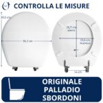 Copriwater Originale Palladio Sbordoni legno rivestito in resina poliestere bianco - immagine 2