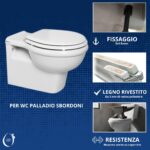 Copriwater Originale Palladio Sbordoni legno rivestito in resina poliestere bianco - immagine 5