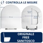 Copriwater Originale Free Sanitosco legno rivestito in resina poliestere bianco - immagine 2