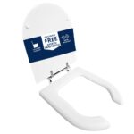 Copriwater Disabili Originale Free Aperto Sanitosco legno rivestito in resina poliestere bianco