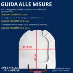 Copriwater Disabili Originale Free Aperto Sanitosco legno rivestito in resina poliestere bianco - immagine 3