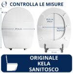 Copriwater Originale Kela Sanitosco legno rivestito in resina poliestere bianco - immagine 2