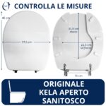 Copriwater Disabili Originale Kela Aperto Sanitosco legno rivestito in resina poliestere bianco - immagine 2