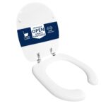 Copriwater Disabili Originale Open Aperto Sanitosco legno rivestito in resina poliestere bianco