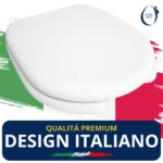 Copriwater Disabili Originale Open Aperto Sanitosco legno rivestito in resina poliestere bianco - immagine 6