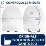Copriwater Disabili Originale Evolution Aperto Sanitosco legno rivestito in resina poliestere bianco - immagine 2
