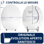 Copriwater Disabili Originale Pratic Aperto Sanitosco legno rivestito in resina poliestere bianco - immagine 2