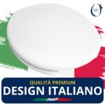 Copriwater Disabili Originale Pratic Aperto Sanitosco legno rivestito in resina poliestere bianco - immagine 6