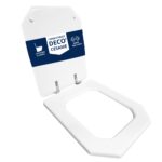 Copriwater Decò Cesame legno rivestito in resina poliestere bianco