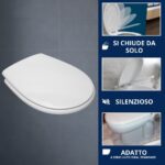Copriwater Liuto Ideal Standard termoindurente bianco Soft Close - immagine 4
