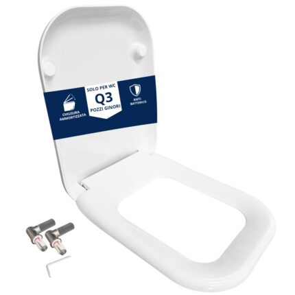 Copriwater Q3 Pozzi Ginori Soft Close termoindurente bianco Come Originale