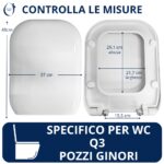 Copriwater Q3 Pozzi Ginori Soft Close termoindurente bianco Come Originale - immagine 2