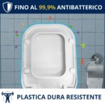 Copriwater Q3 Pozzi Ginori Soft Close termoindurente bianco Come Originale - immagine 3