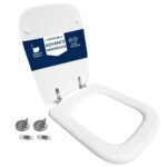 Copriwater Advance Sanindusa legno rivestito in resina poliestere bianco