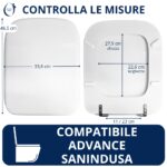 Copriwater Advance Sanindusa legno rivestito in resina poliestere bianco - immagine 2